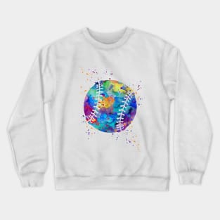 Baseball Ball Sports Watercolor Crewneck Sweatshirt